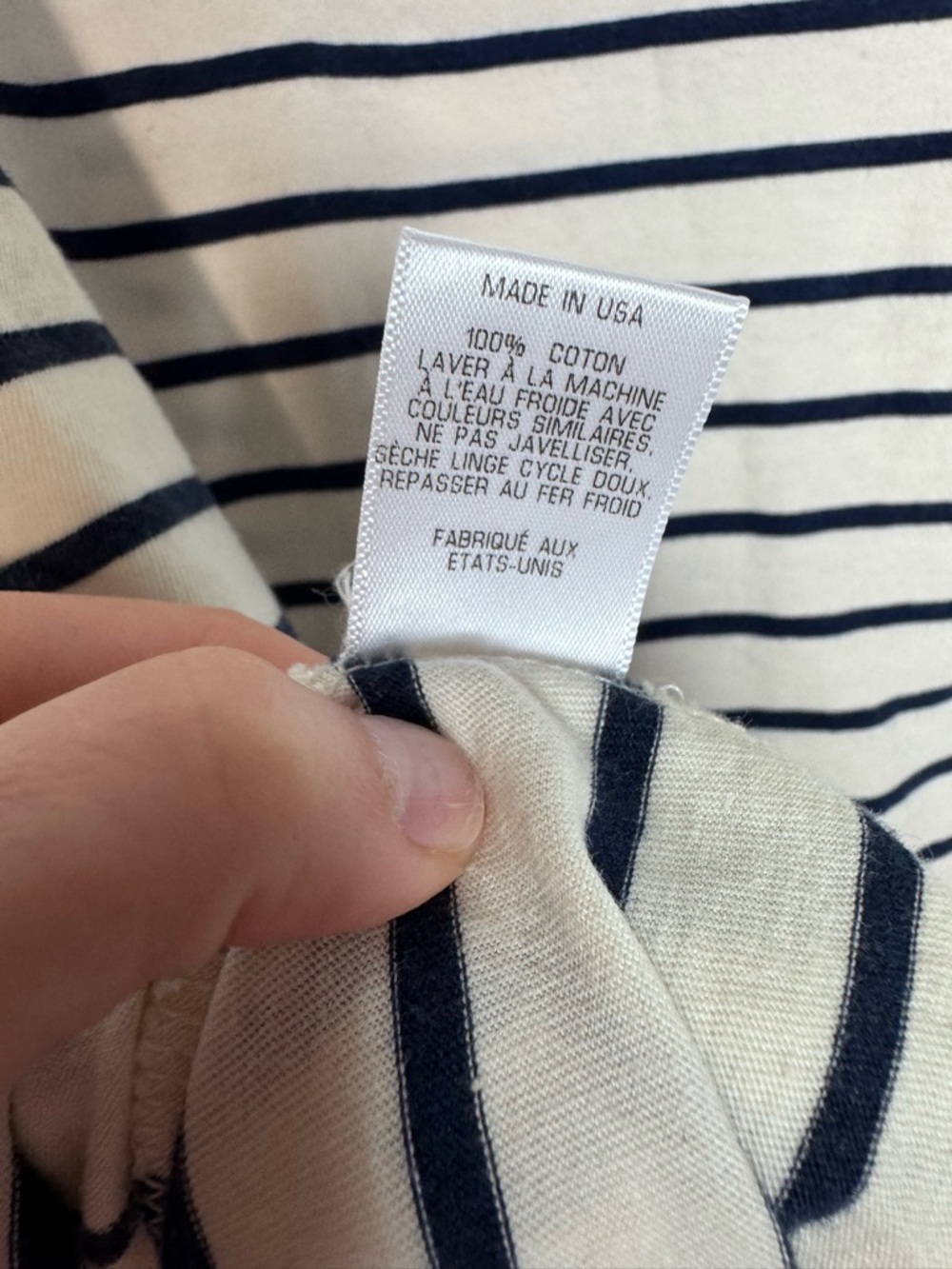 Nili Lotan Arlette Hemp Organic Cotton Striped Long Sleeve Top - Picture 8 of 11